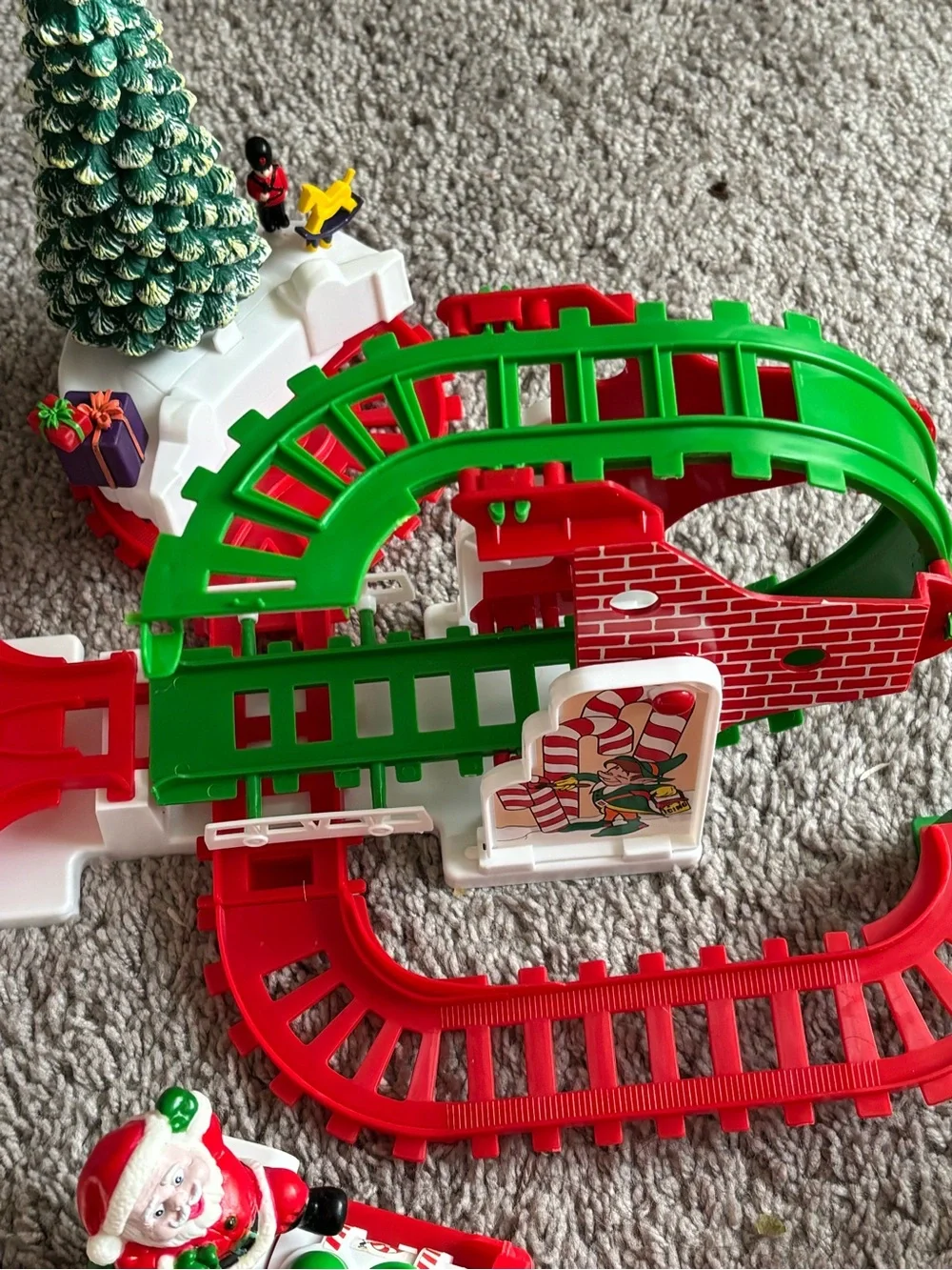 VTG 1991 New Bright Turn Over Choo Choo Christmas Train No 130 Box WORKING